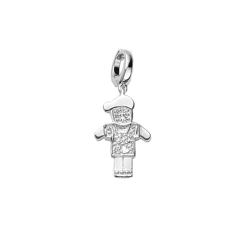 London Collection SS Diamond Boy Charm