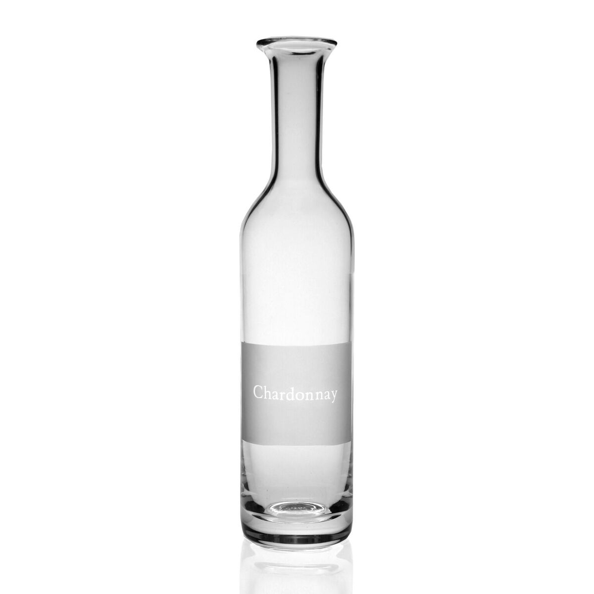 William Yeoward Chardonnay Labeled Glass Wine Carafe