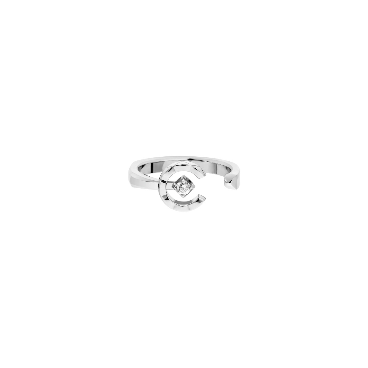 CHANEL COCO CRUSH 18k White Gold Diamond Ring