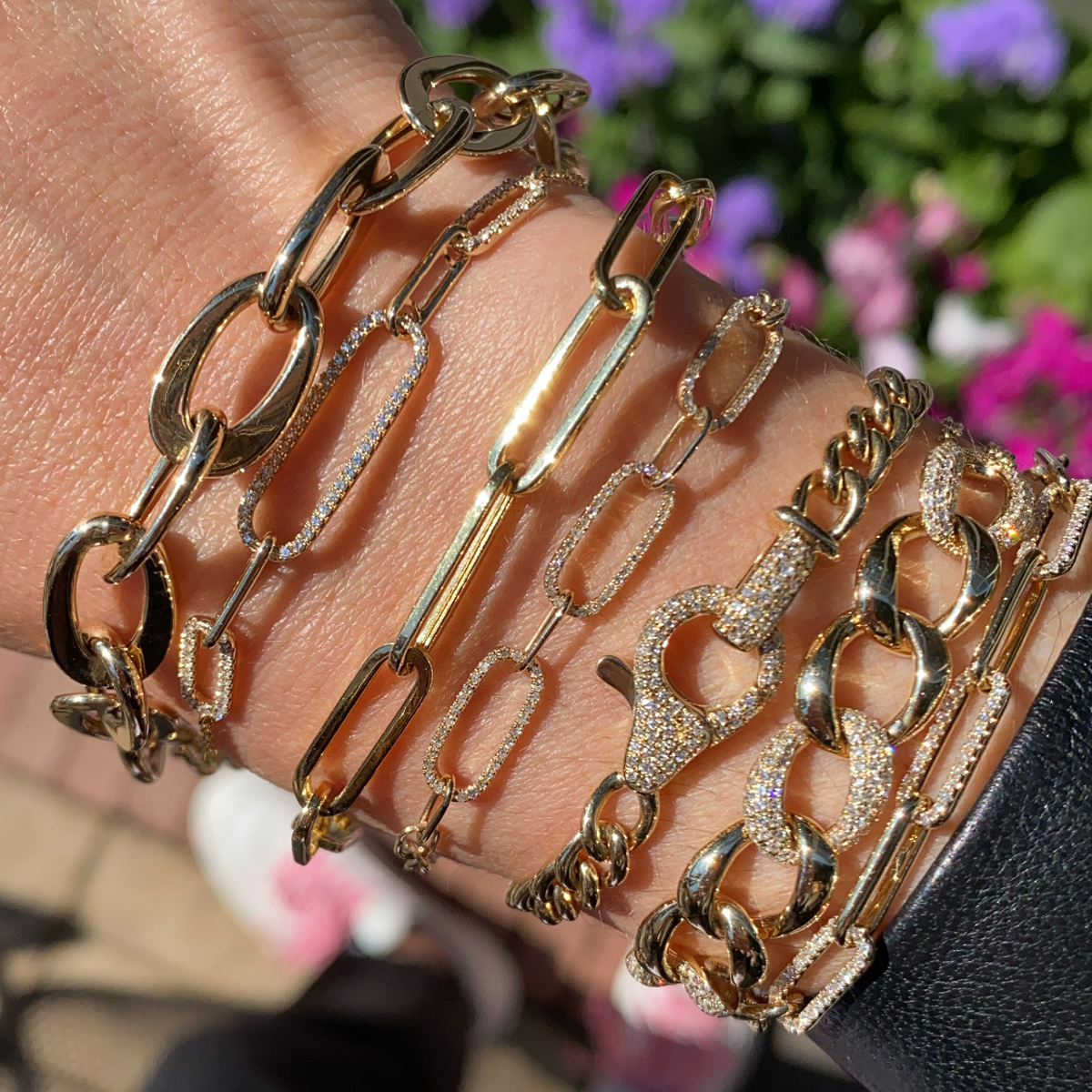 Our Links and Paperclip Bracelets Make For a Fun Stack
