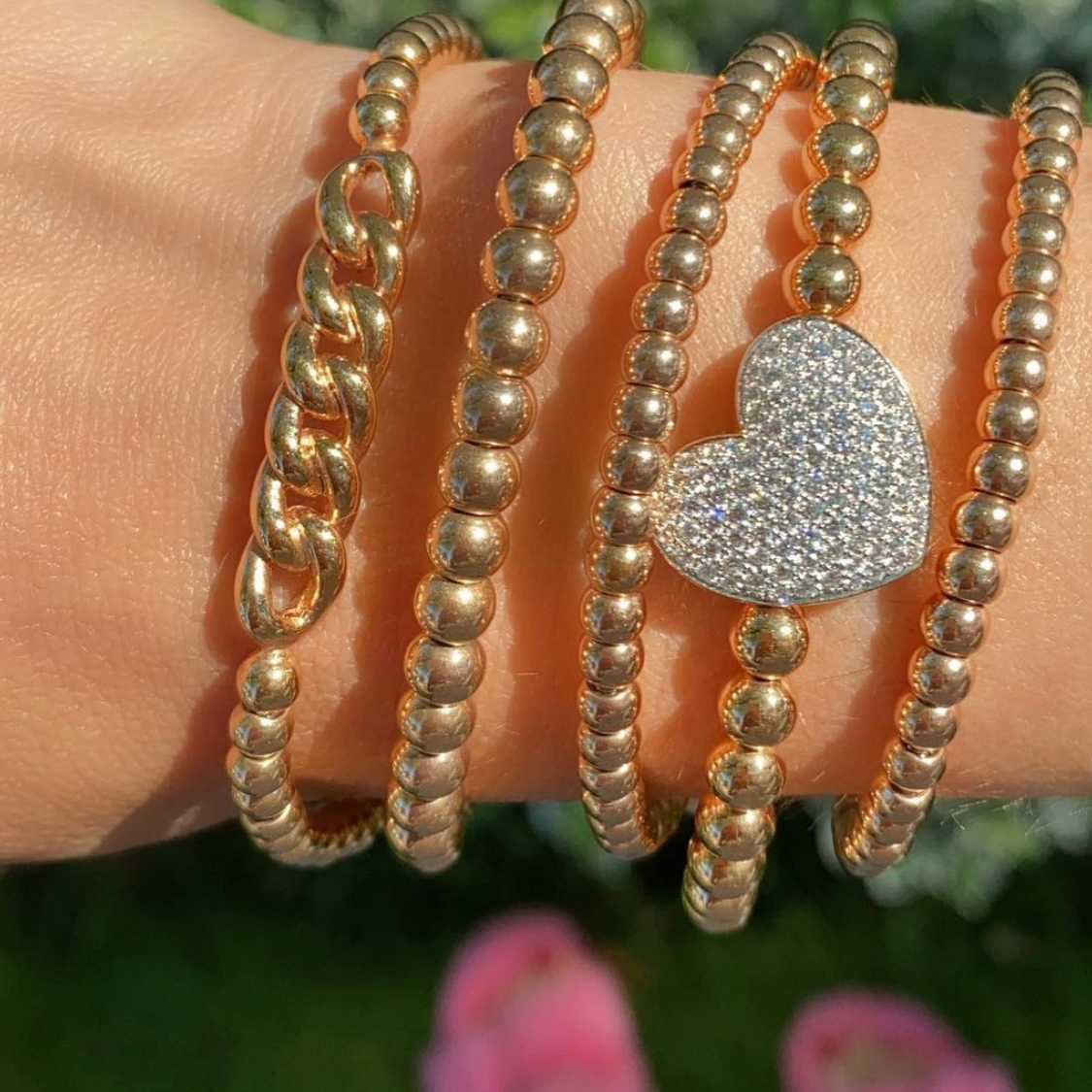 Golden Beaded Ball Bracelets Are Always a London Classic