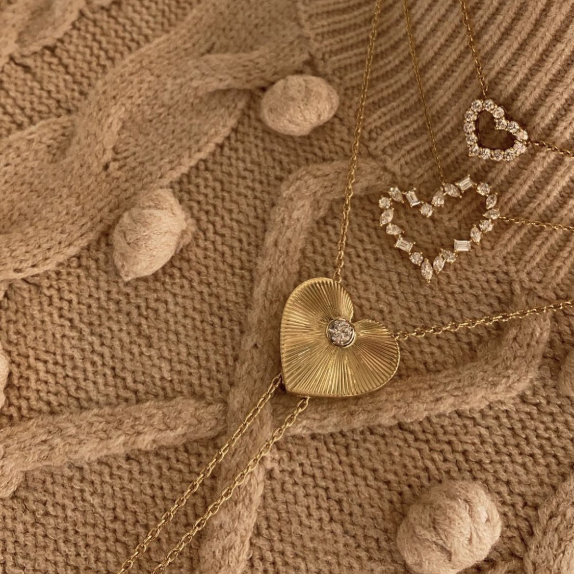 Layering up for the winter in our classic hearts