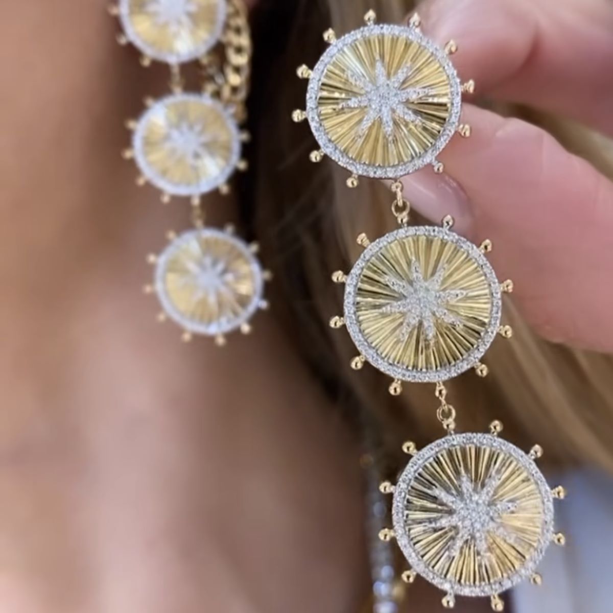 Yellow Gold Earring Addiction 