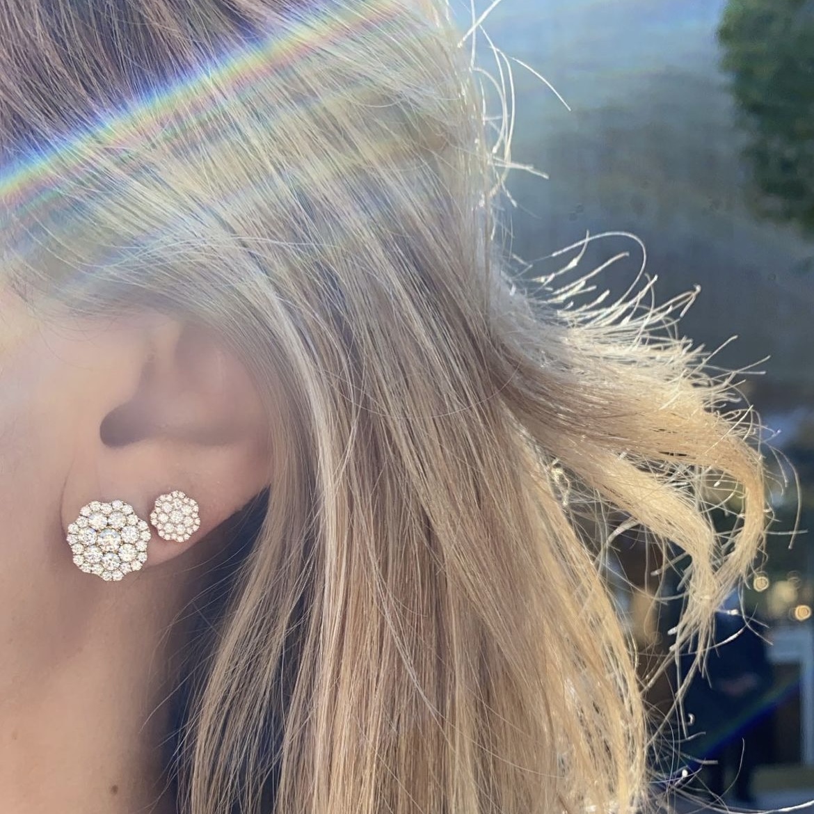 Our Classic Diamond Cluster Earrings is a Go To