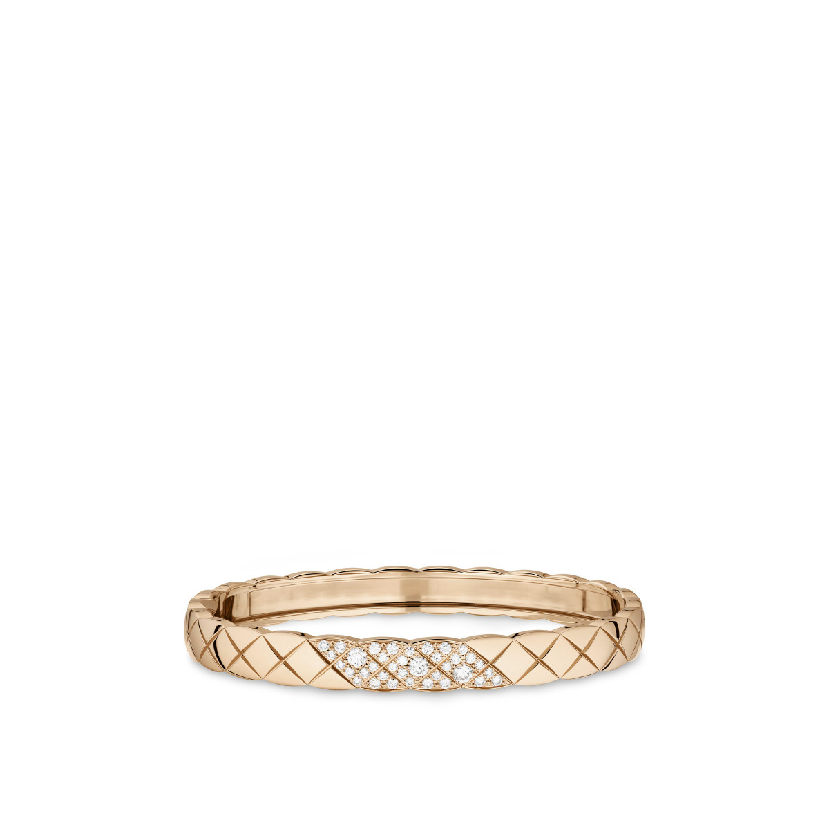 CHANEL COCO CRUSH Beige Gold Bangle Bracelet
