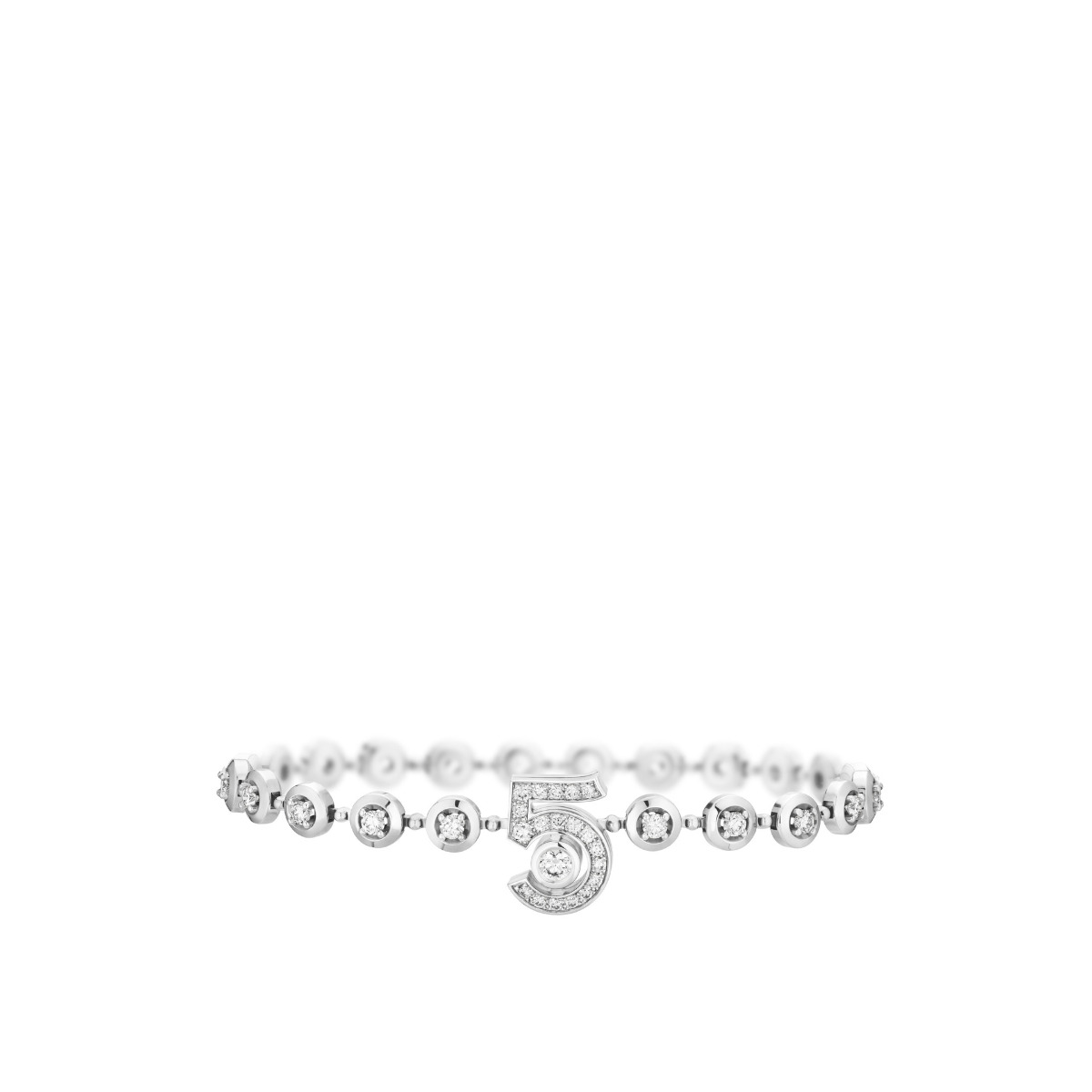 CHANEL ETERNAL N°5 White Gold Diamond Line Bracelet