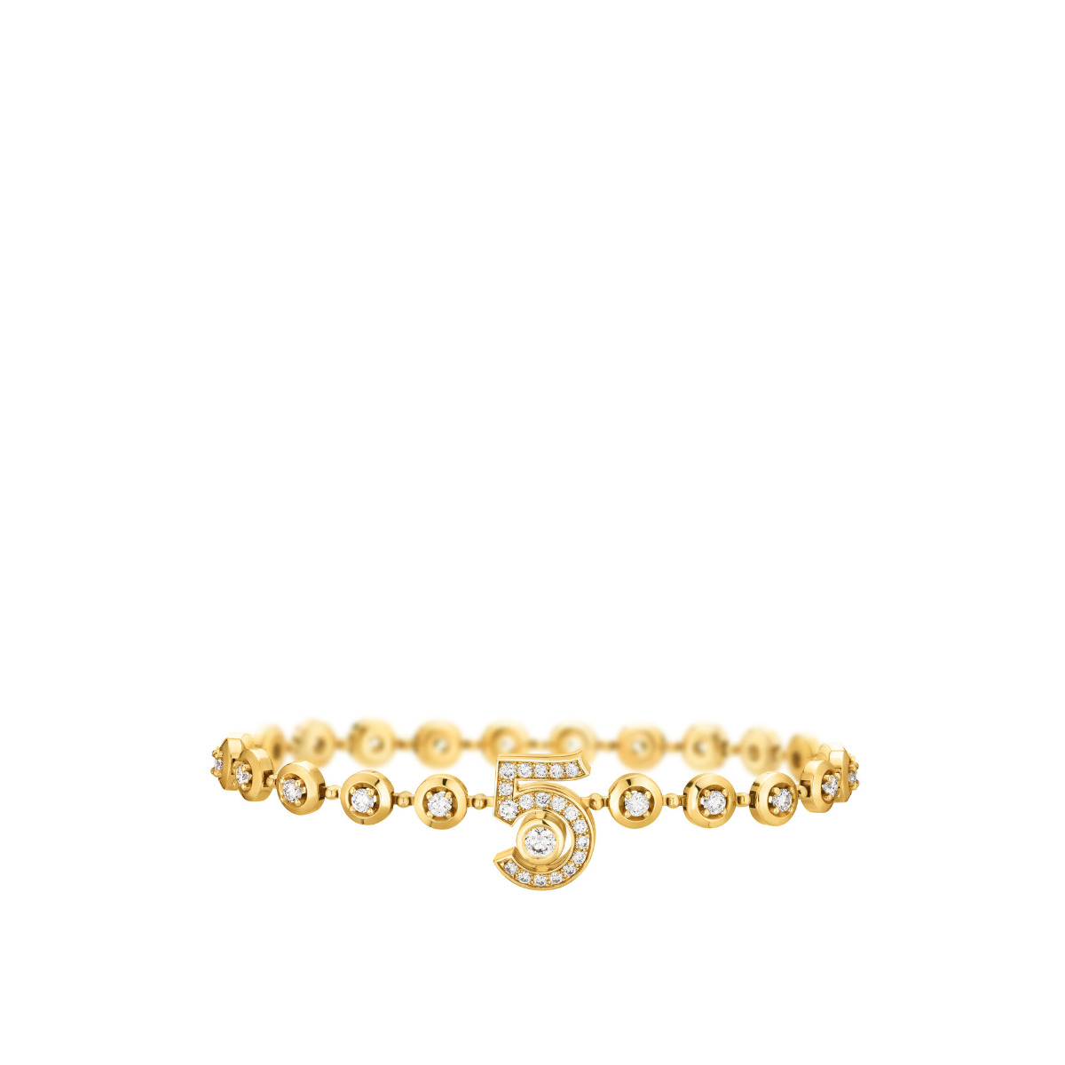 CHANEL ETERNAL N°5 Yellow Gold Diamond Line Bracelet
