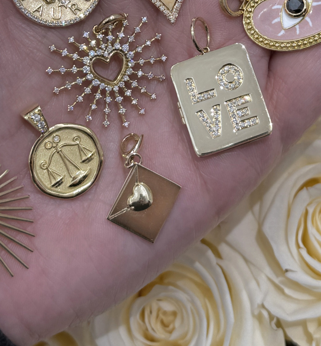 London Collection 14k Yellow Gold Mini Love Letter Charm