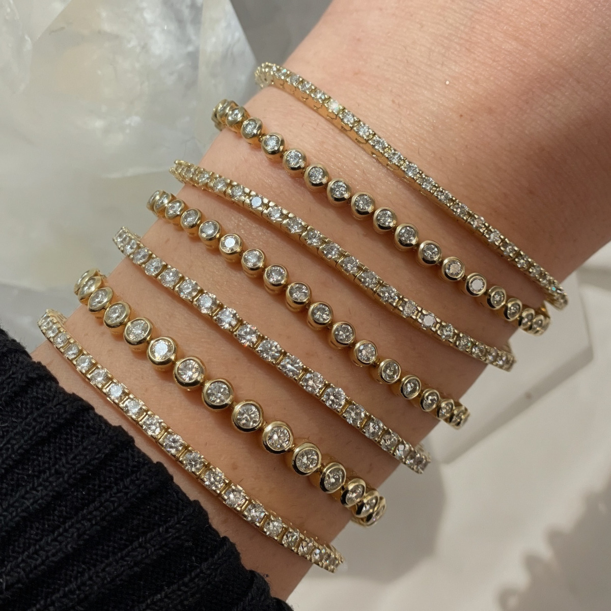 Because One Diamond Bracelet Is Never Enough. Which Setting Is Your Favorite?! Let Us Know Below!