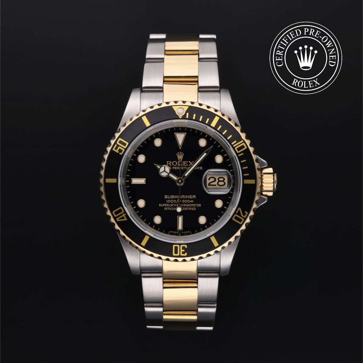 Rolex Certified Pre-Owned Oyster Perpetual Submariner Date Rolesor 18k Yellow 
