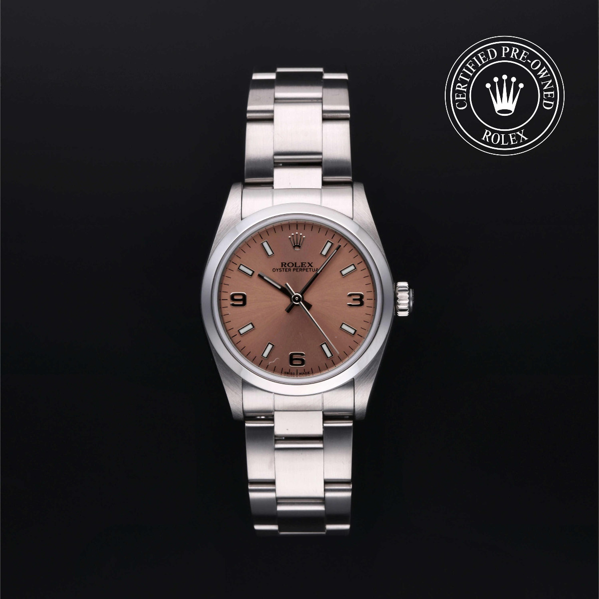 Rolex Certified Pre-Owned Oyster Perpetual 31 Steel Pink Dial