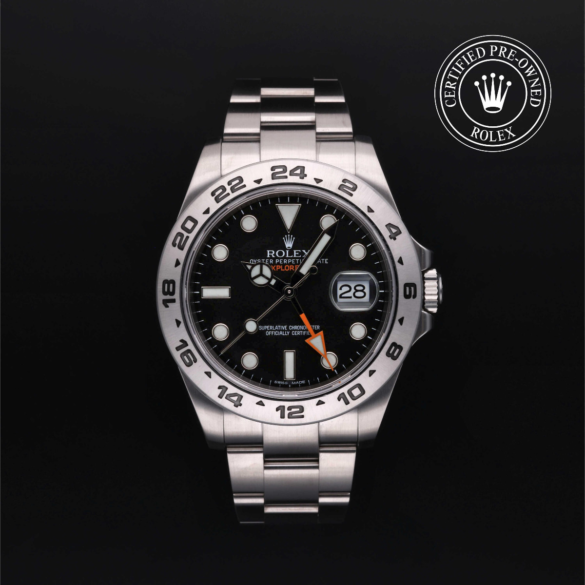 Rolex Certified Pre-Owned Explorer II Steel Black Dial