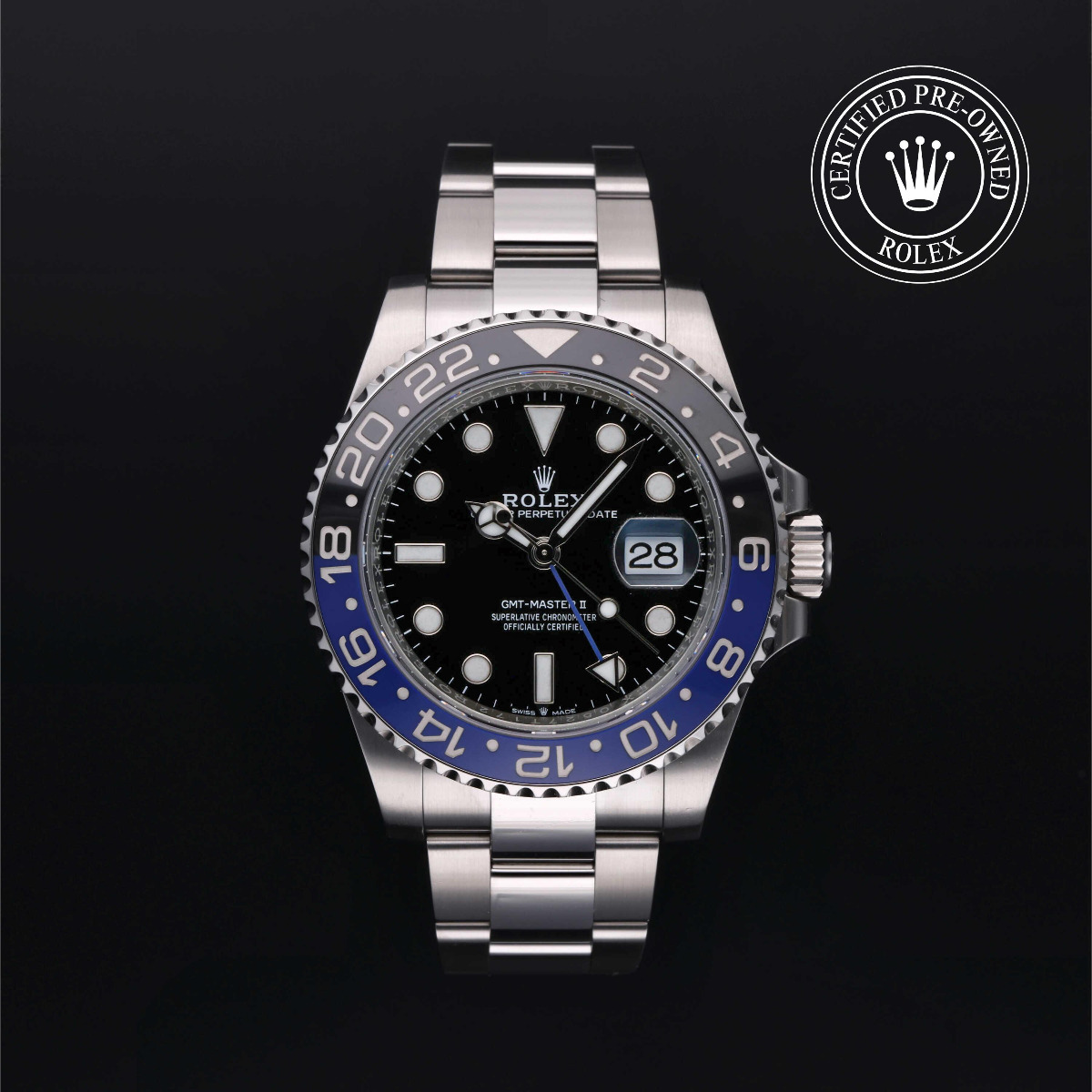 Rolex Certified Pre-Owned GMT-Master II Black and Blue Bezel