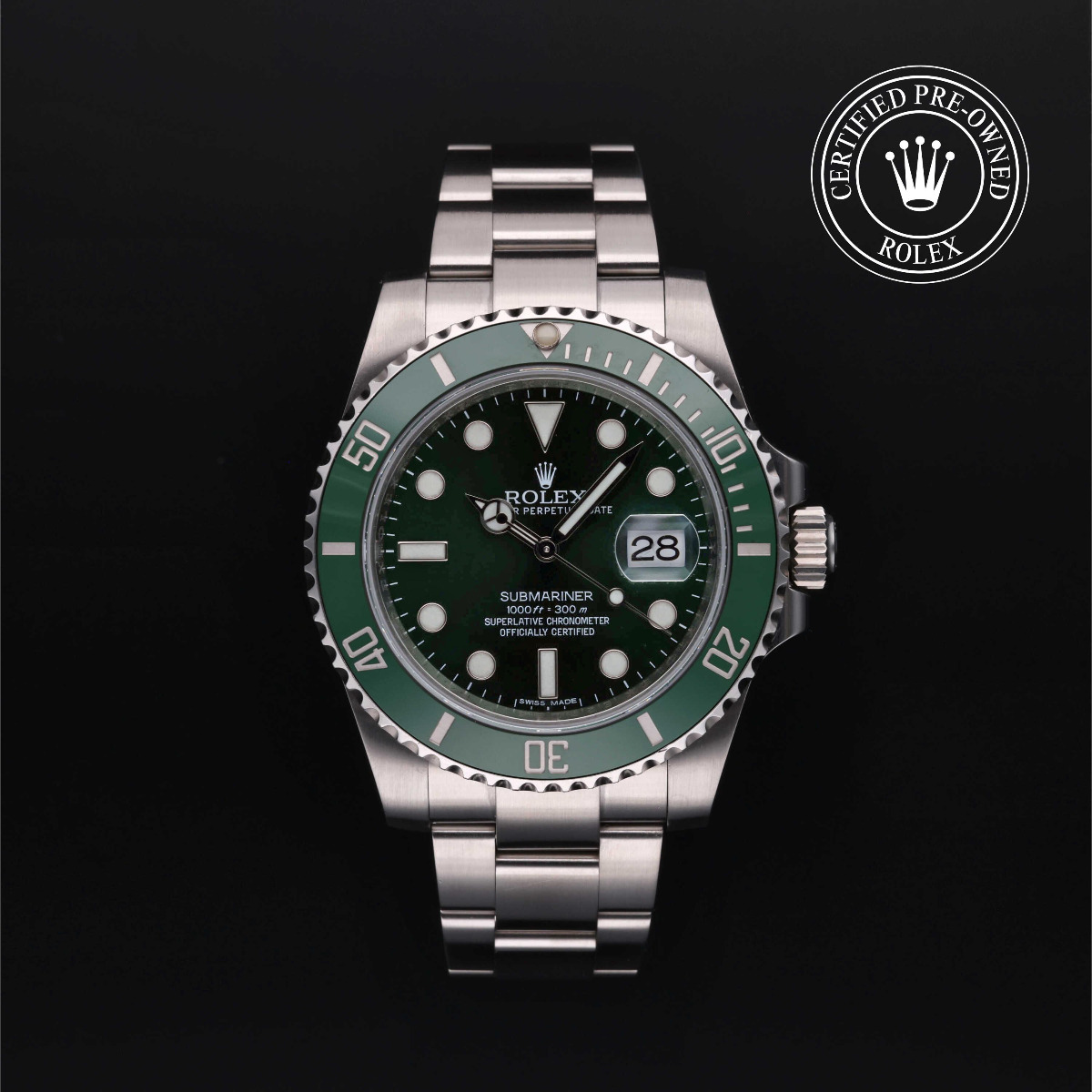 Rolex Certified Pre-Owned Submariner Date Green Bezel Green Dial