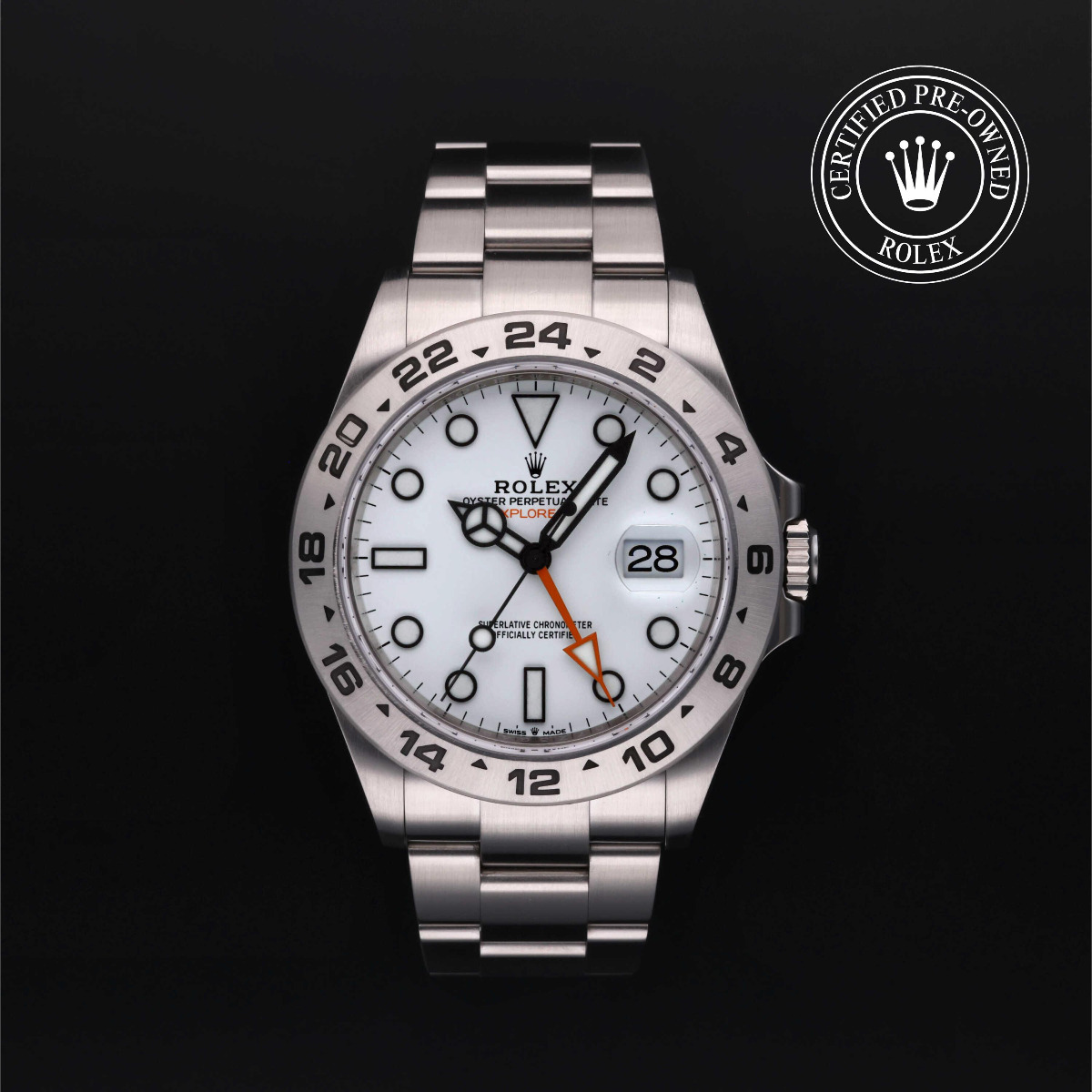 Rolex Certified Pre-Owned Explorer II Steel White Dial