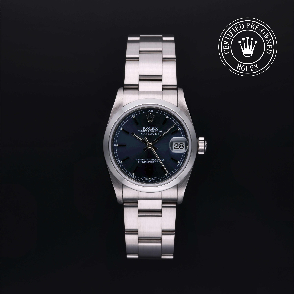 Rolex Certified Pre-Owned Oyster Perpetual Datejust 31 Steel Blue Dial