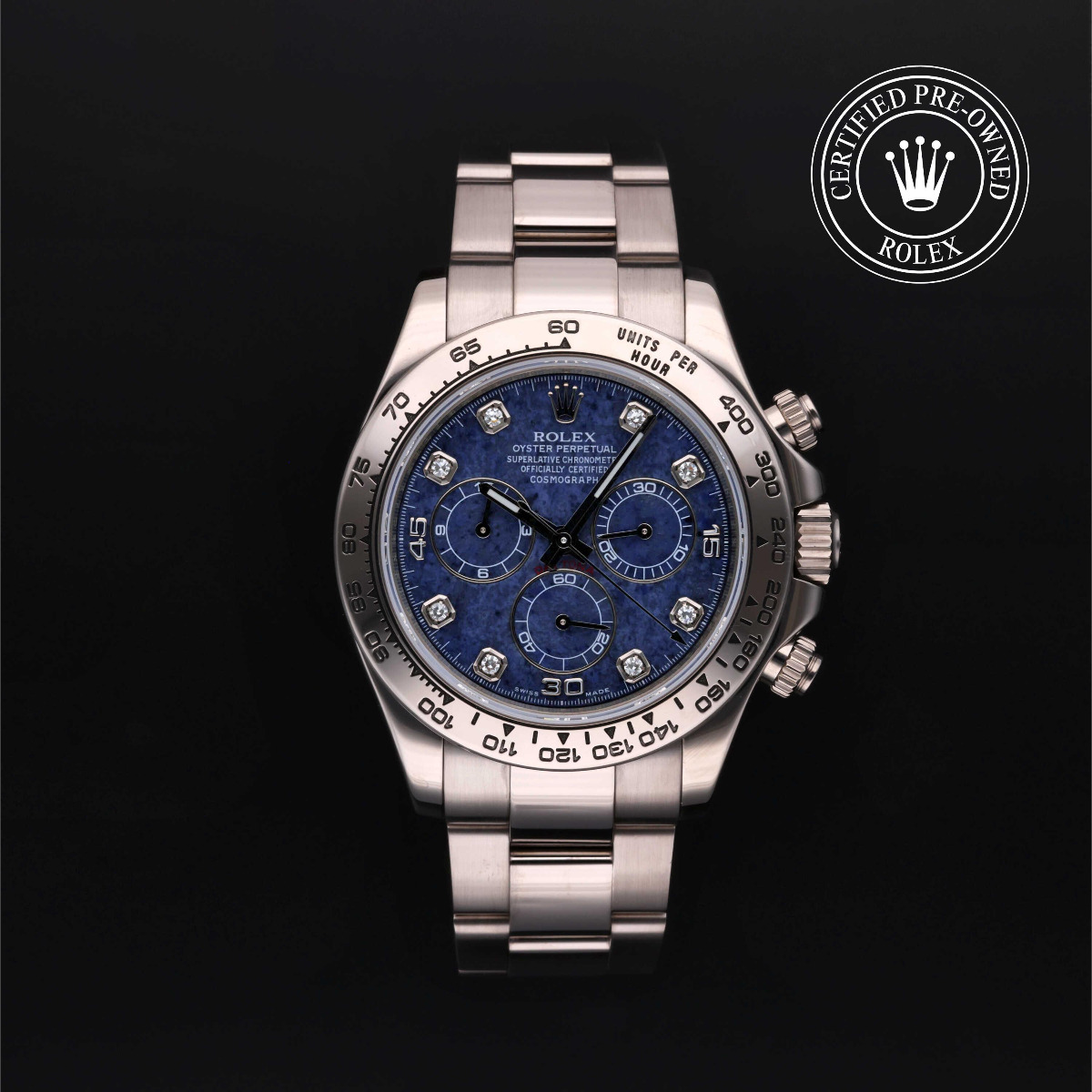 Rolex Certified Pre-Owned Cosmograph Daytona Sodalite Diamond Index Dial