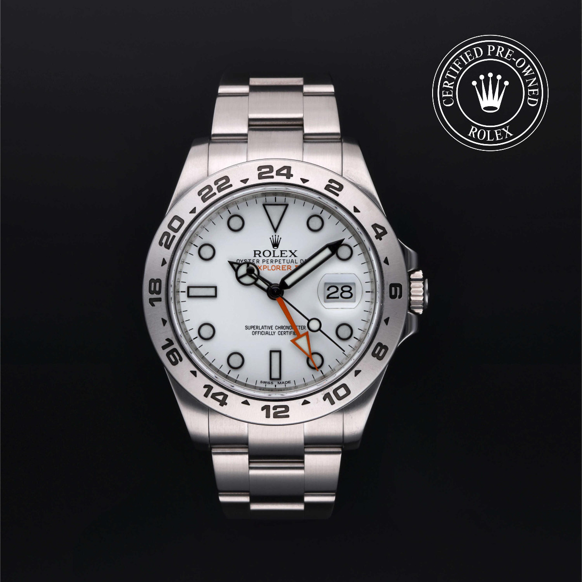 Rolex Certified Pre-Owned Explorer II 42mm Steel White Dial