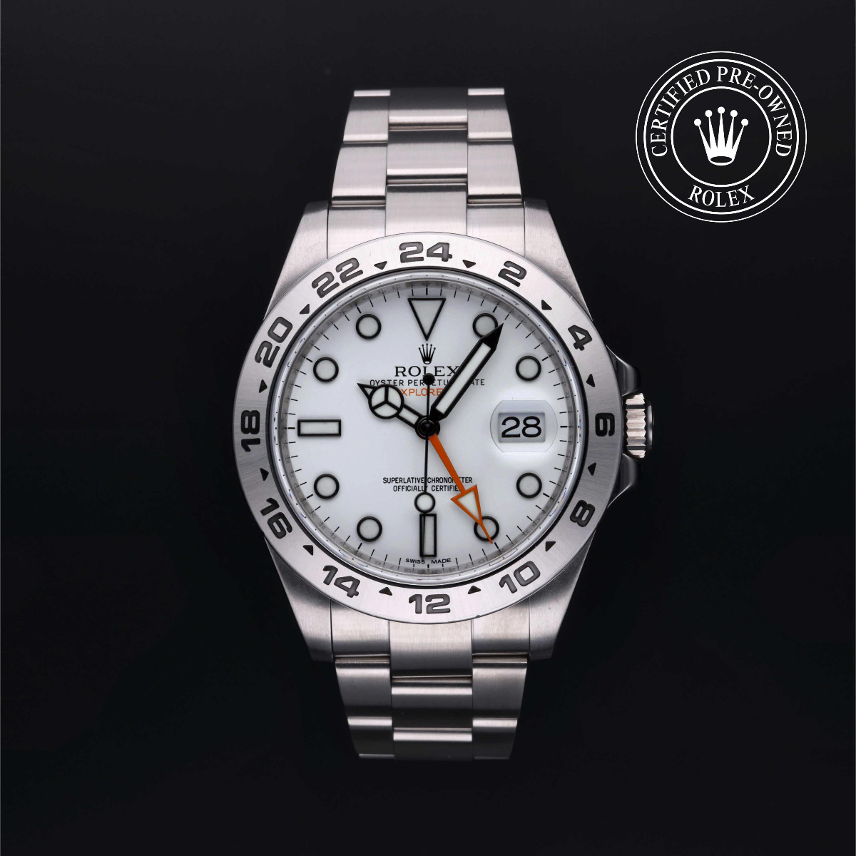 Rolex Certified Pre-Owned Explorer II White Dial
