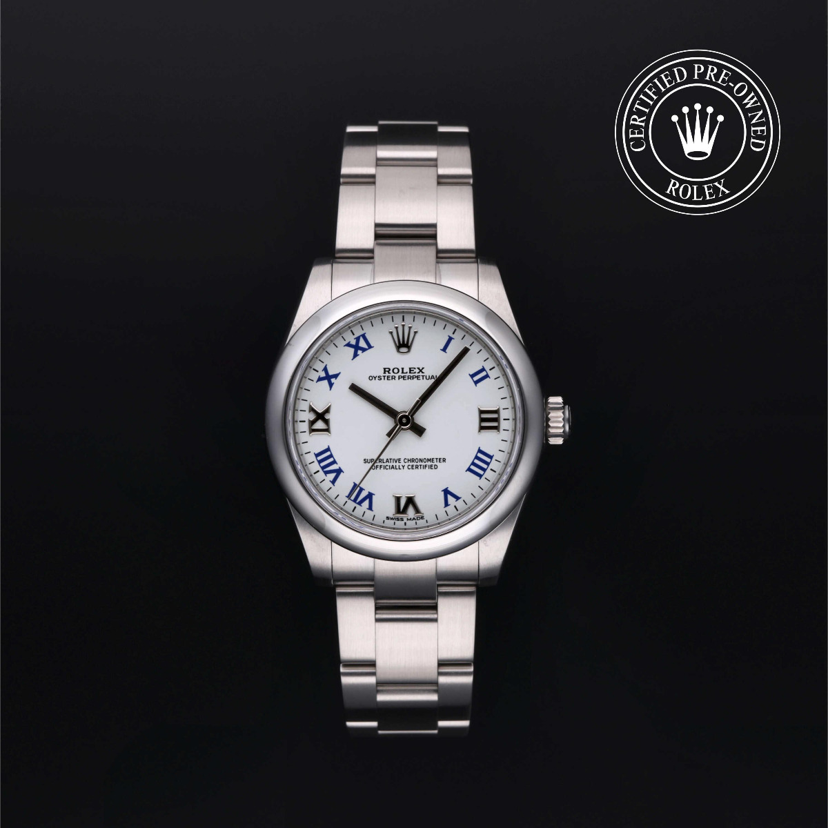 Rolex Certified Pre-Owend Oyster Perpetual 31 Still White Roman Dial