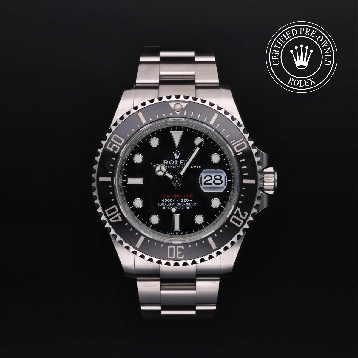 Rolex Certified Pre-Owned Sea-Dweller Steel 43mm Black Bezel Black Dial
