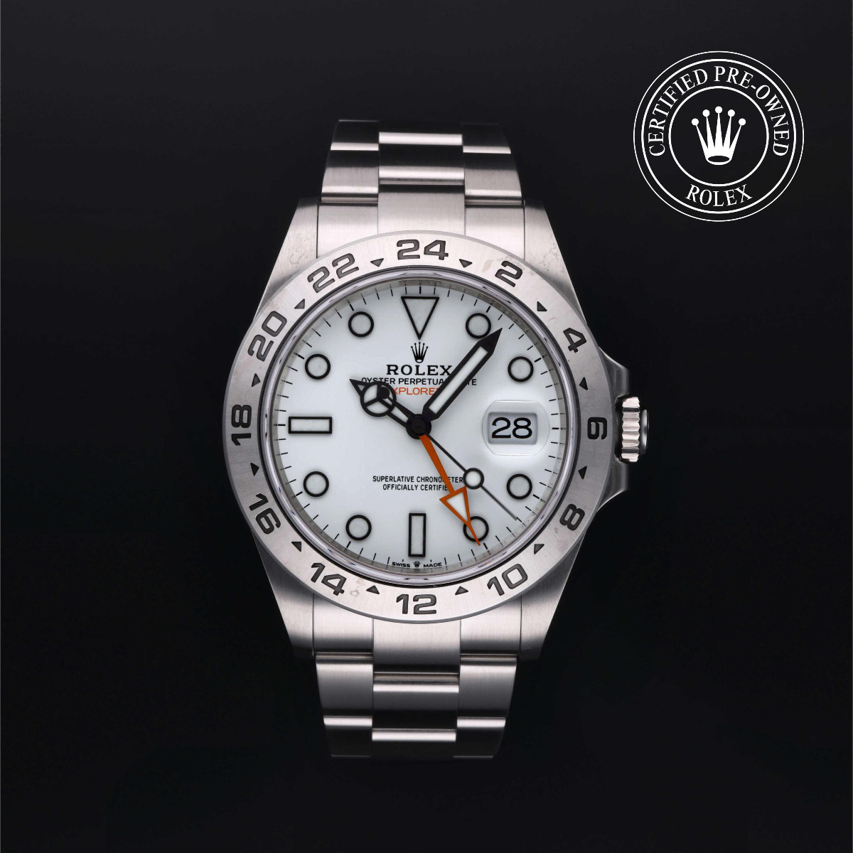 Rolex Certified Pre-Owned Explorer II Steel 42mm White Dial