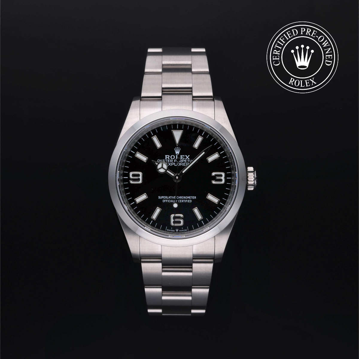 Rolex Certified Pre-Owned Explorer 36 Steel Black Dial