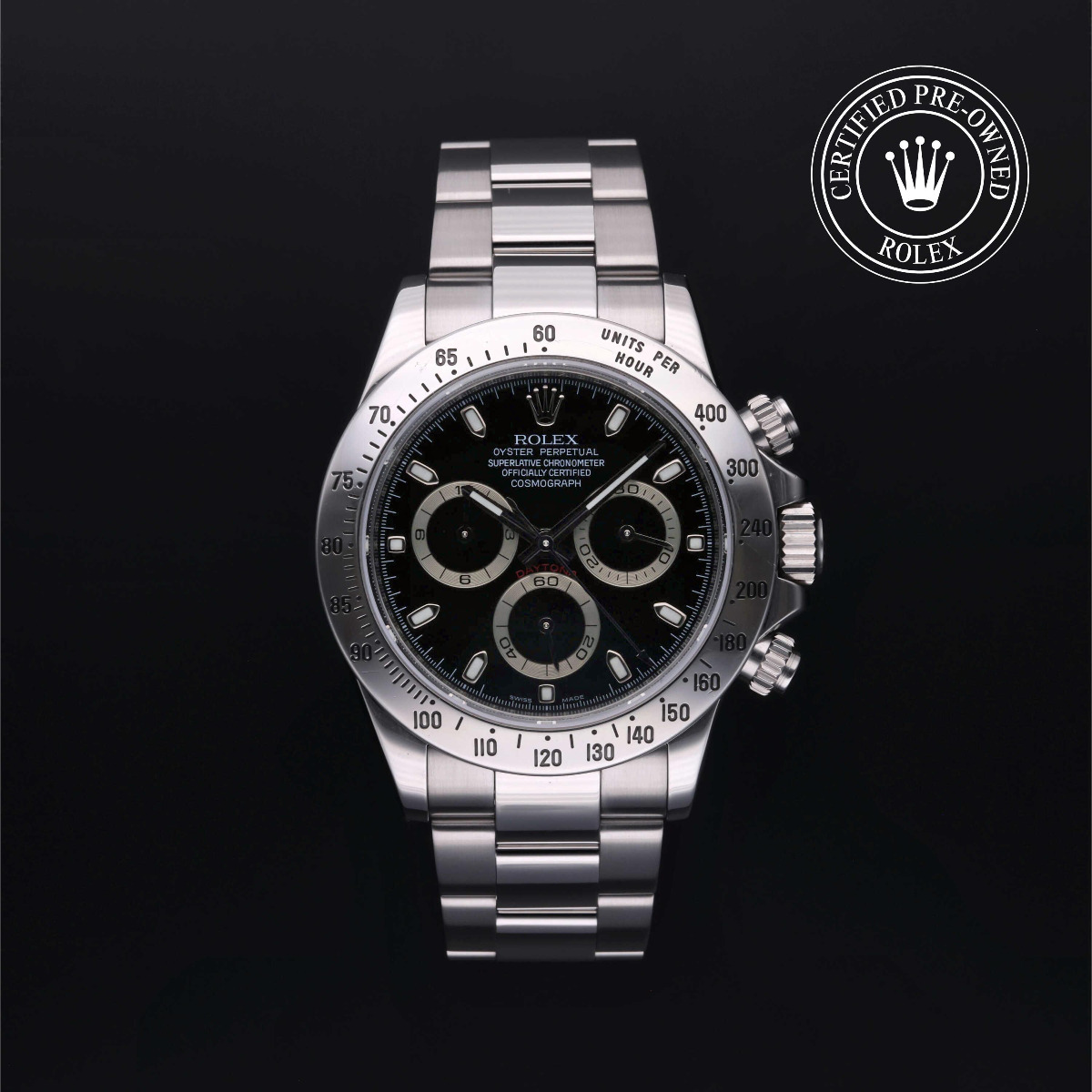 Rolex Certified Pre-Owned Cosmograph Daytona 40 Steel Black Dial