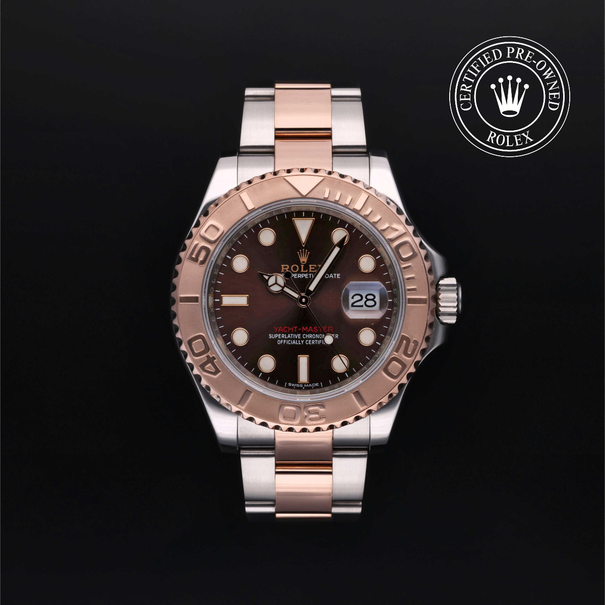 Rolex Certified Pre-Owned Yacht-Master Rolesor 18k Red Chocolate Dial