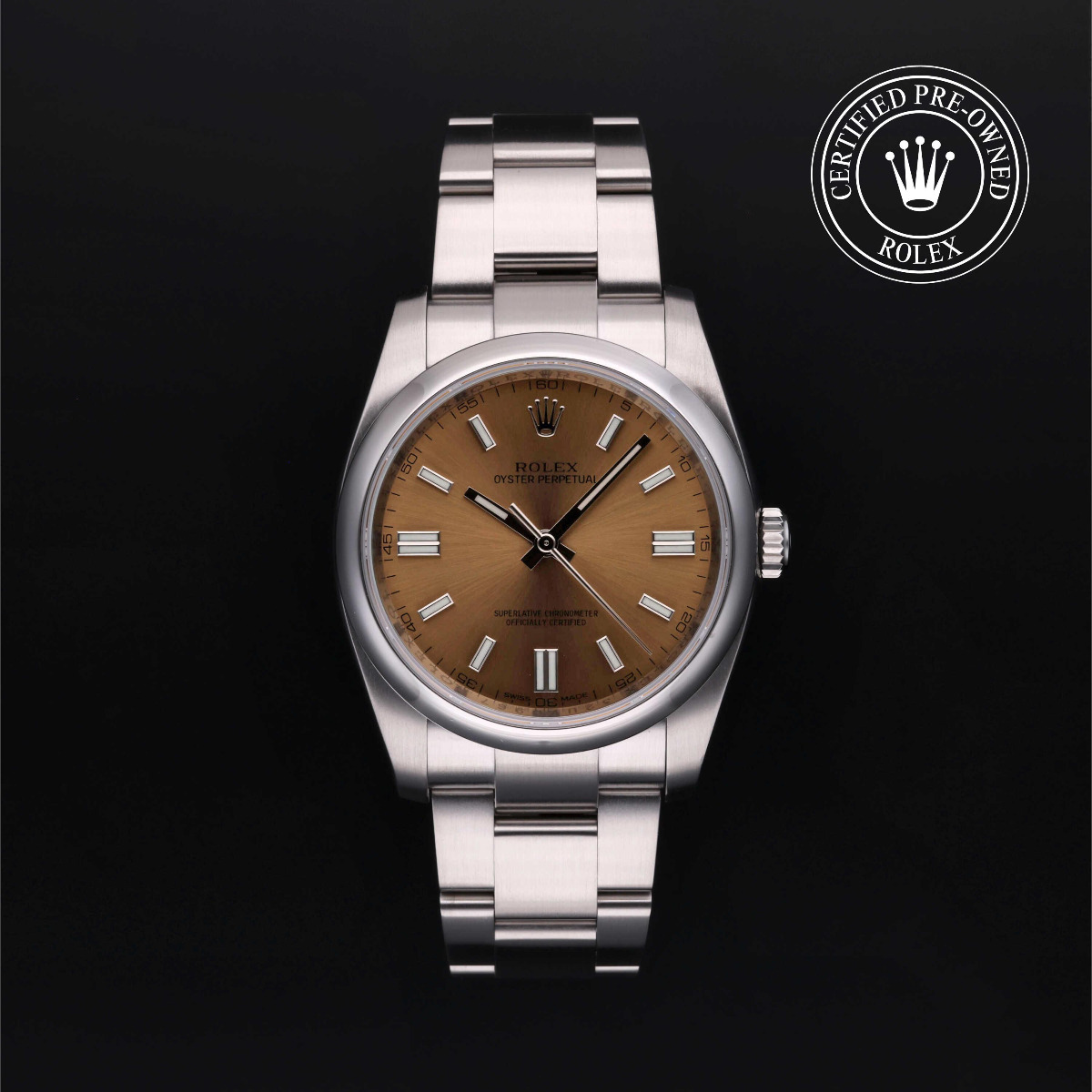 Rolex Certified Pre-Owned Oyster Perpetual 36 Steel White Grape Dial