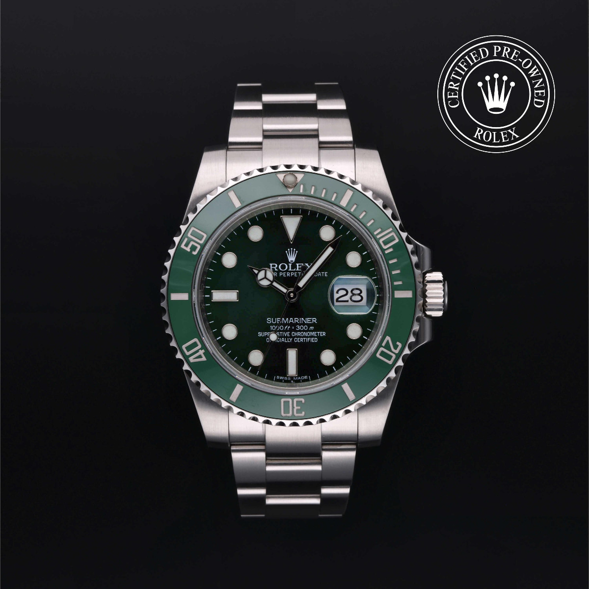 Rolex Certified Pre-Owned Submariner Date Green Bezel Green Dial