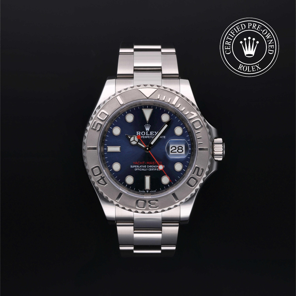 Rolex Certified Pre-Owned Yacht-Master 40 Rolesium Platinum Blue Dial