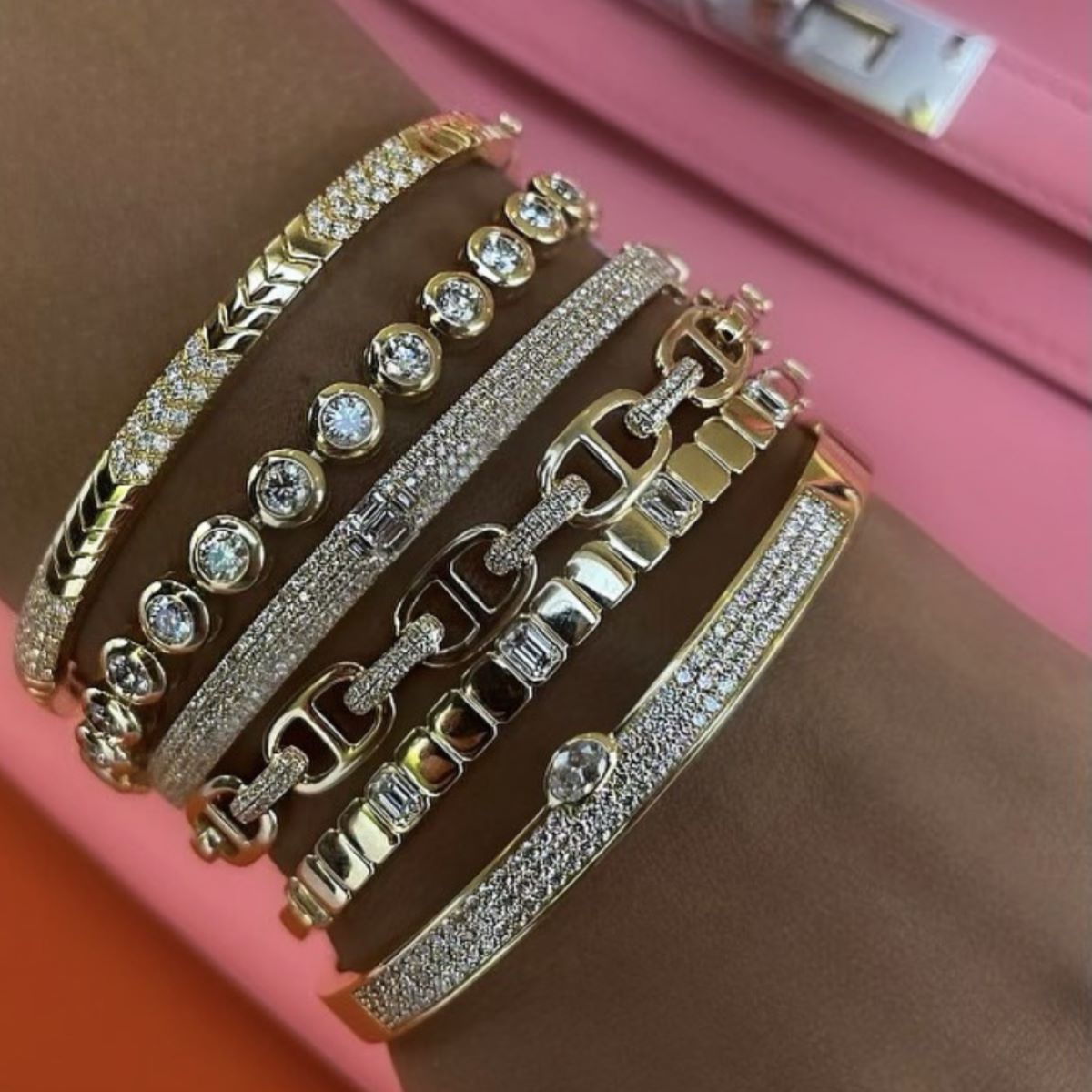 Step Up Your Bracelet Game With Our Yellow Gold Stacks!