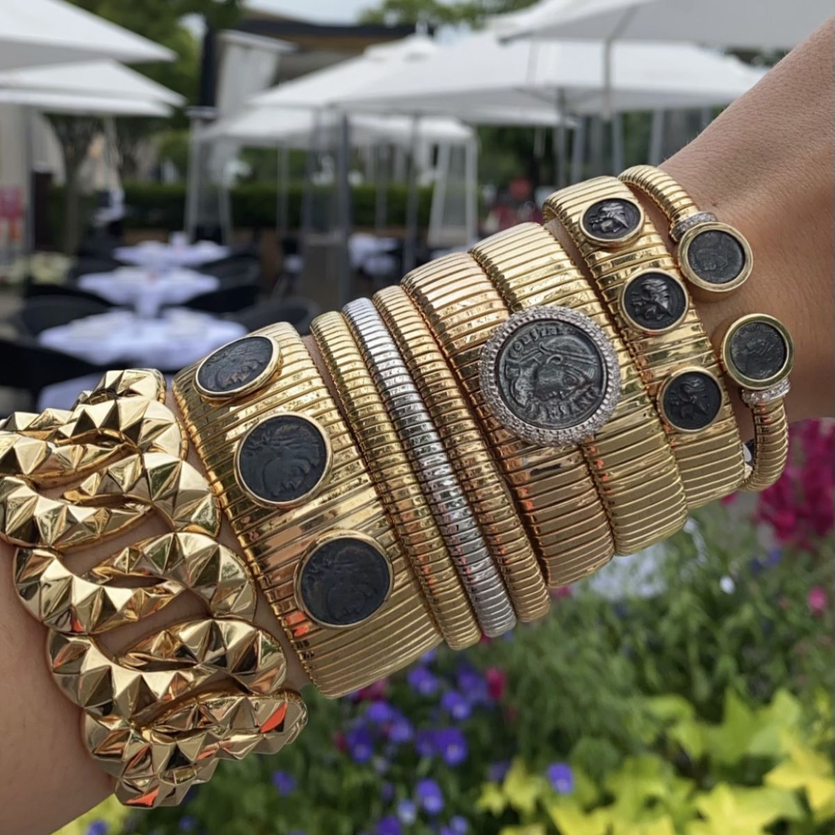 The Bolder The Better in Our Gold & Coin Cuffs 