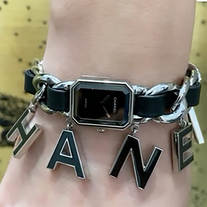 Showing off our Chanel wrist candy