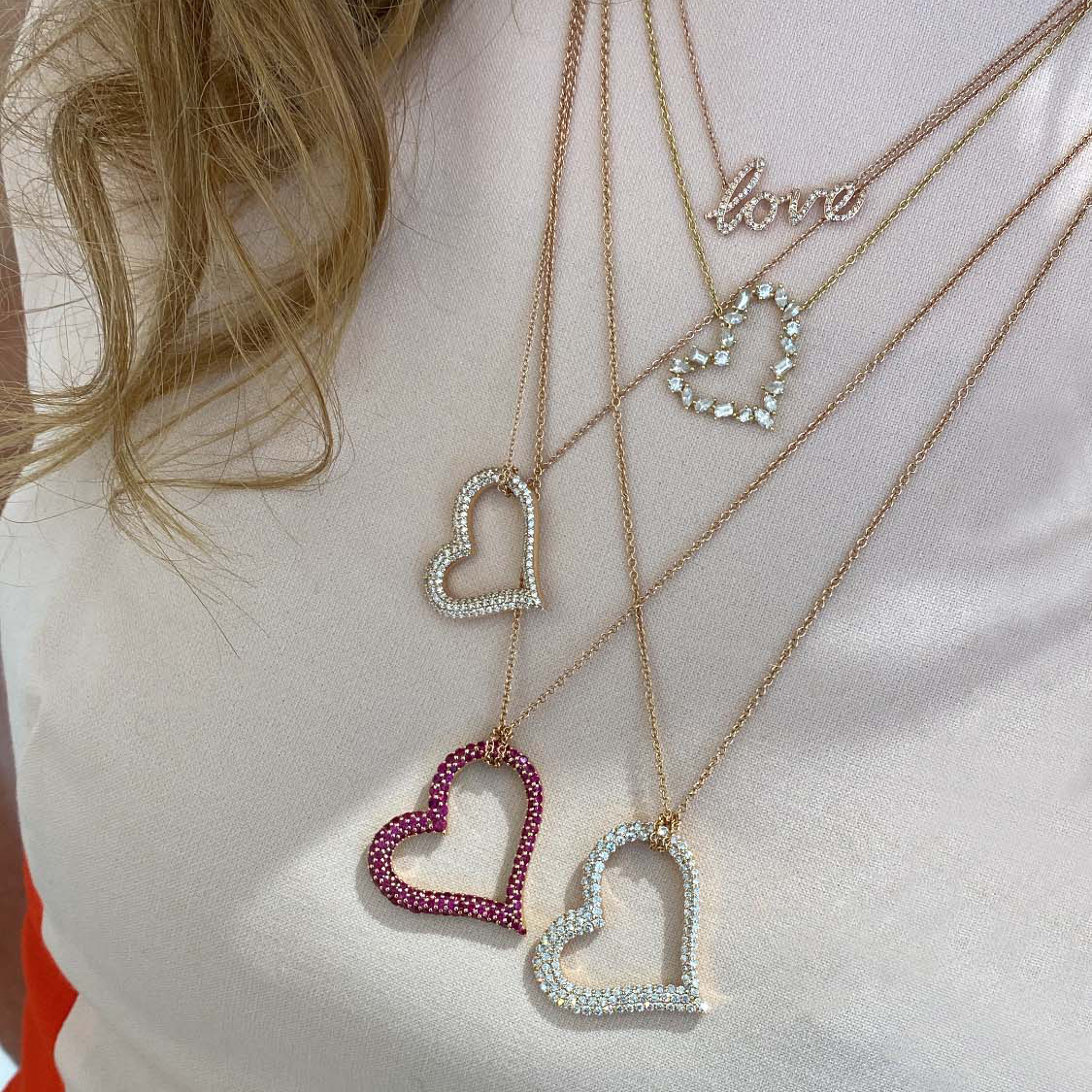 Love comes in every shape and size.. and so do our London Collection diamond heart pendants!
